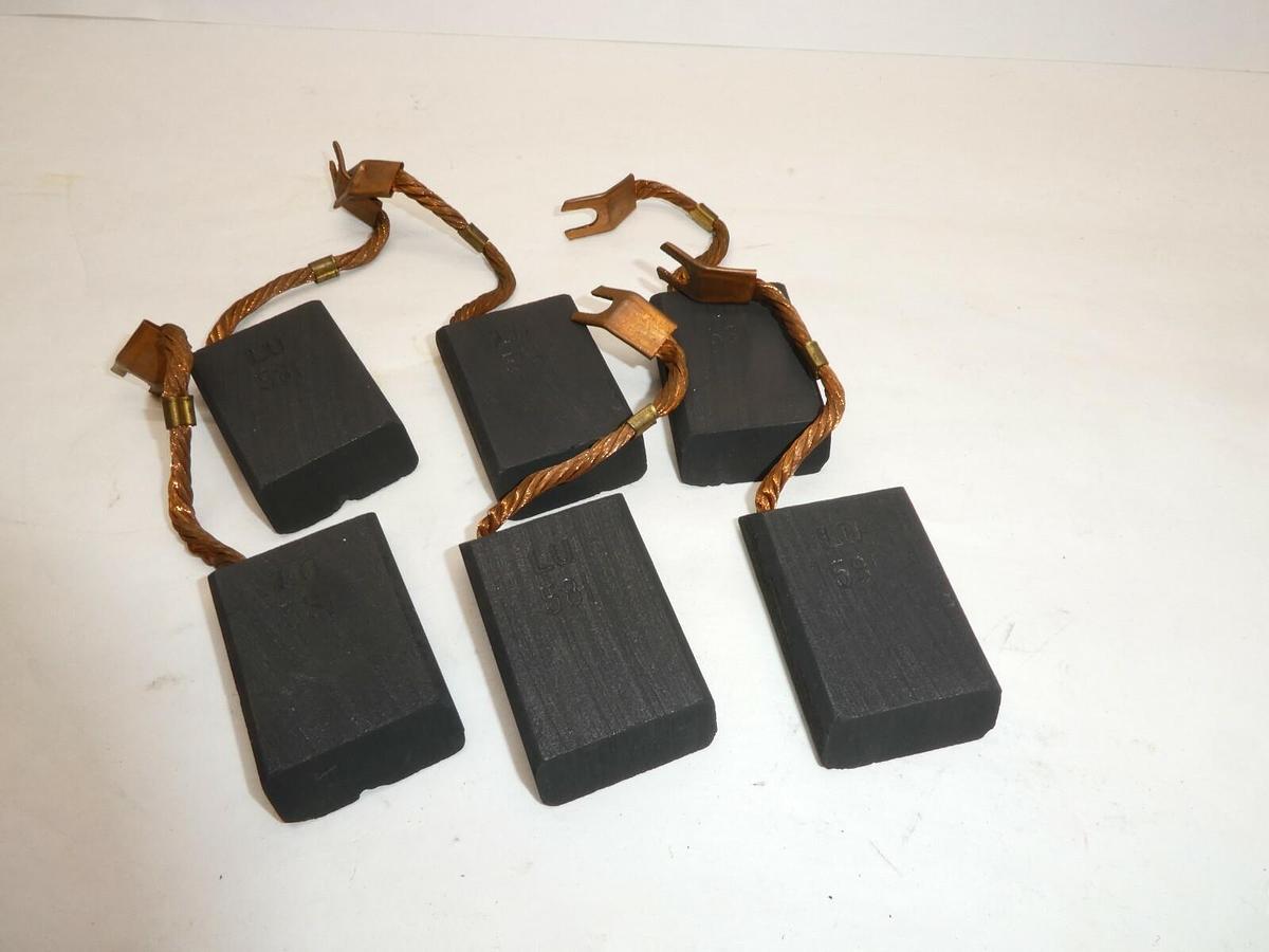 (NEW - Lot of 6) LU 581 LU581 1-15/64" x 2-1/64" x 1/2" Carbon Motor Brush