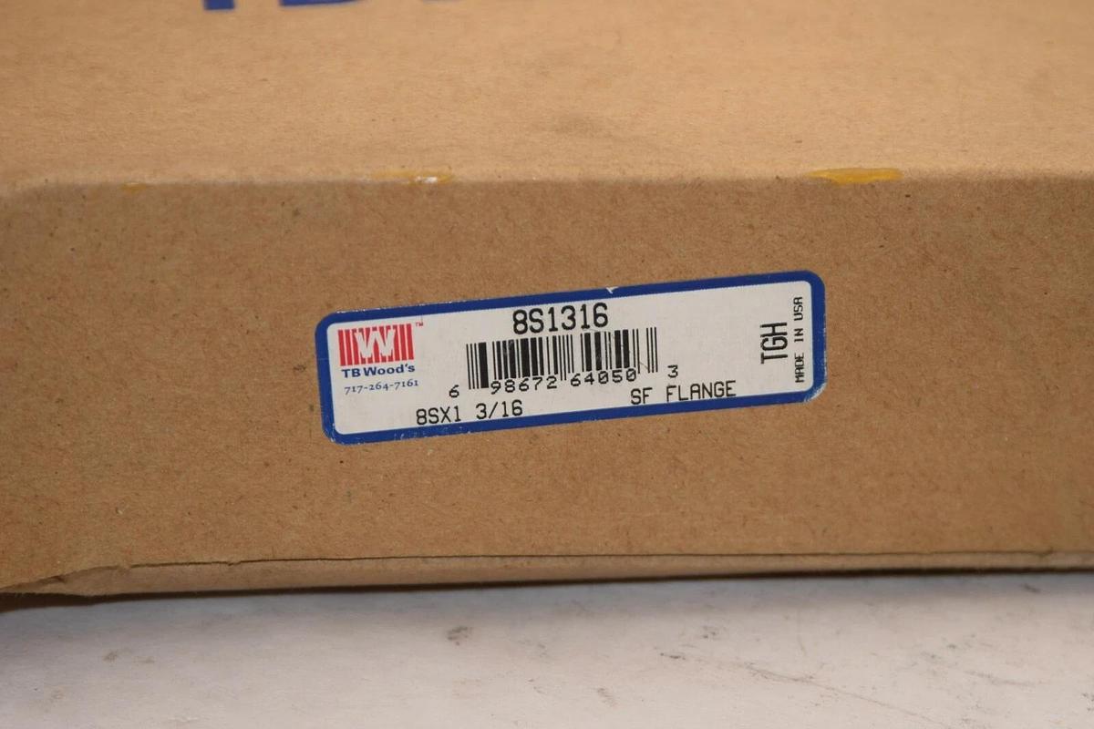 (NEW) TB WOODS 8S1316 8SX1 3/16 1-3/16" Bore SF Coupling Flange