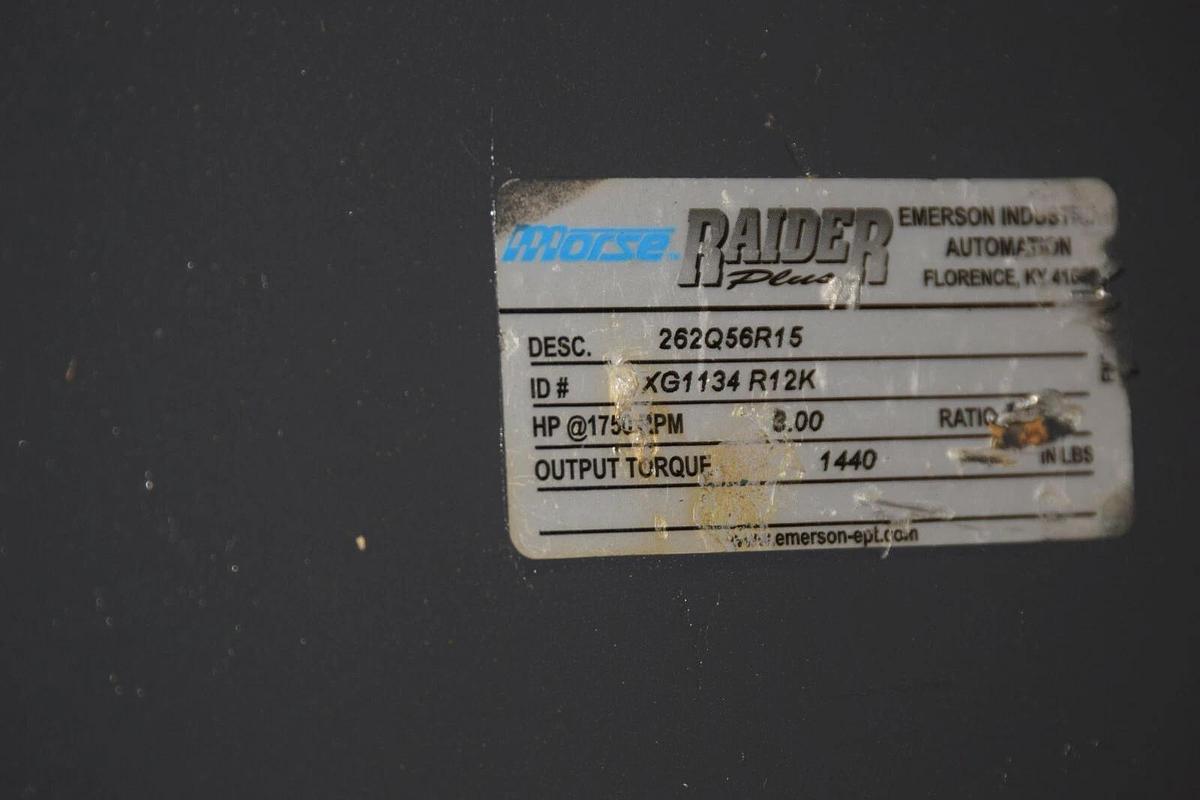 (NEW) MORSE 262Q56R15 15:1 3HP 1-1/8" Shaft Gear Box / Speed Reducer