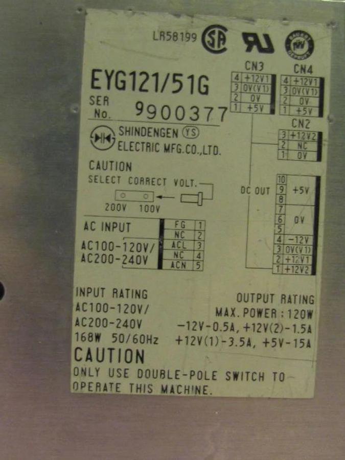 Used Shindengen Power Supply Board Card EYG121/51G 120/240V