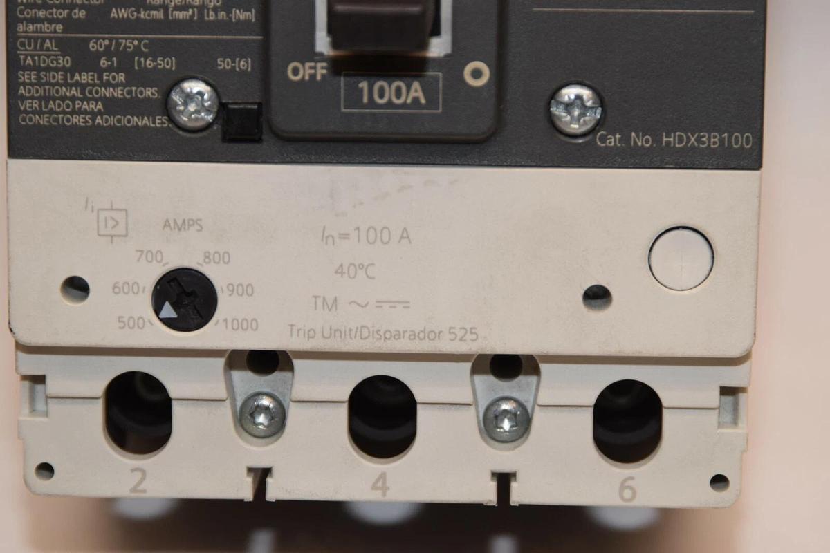 SIEMENS HDX3B100 CIRCUIT BREAKER 600V 100 Amp 3P 100A 100A HDGA (NEW)