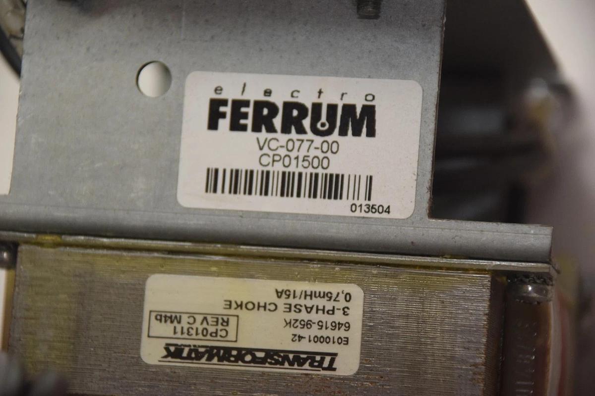 Used TRANSFORMATIK 3-PHASE CHOKE CP01311 Rev C M4b 0,75mH 15A E010001-42 64615-952K