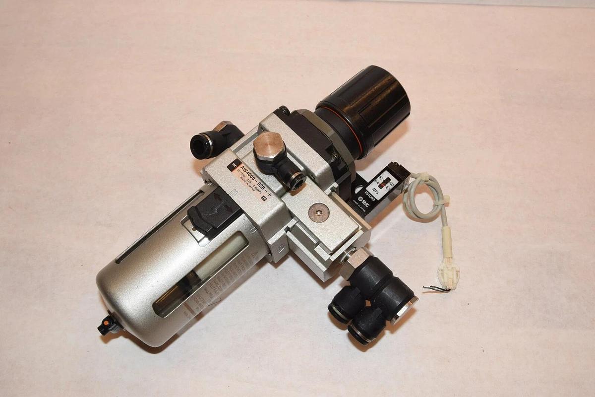 Used SMC AW4000-02B-+ 0.05~0.85MPa Modular Filter Regulator