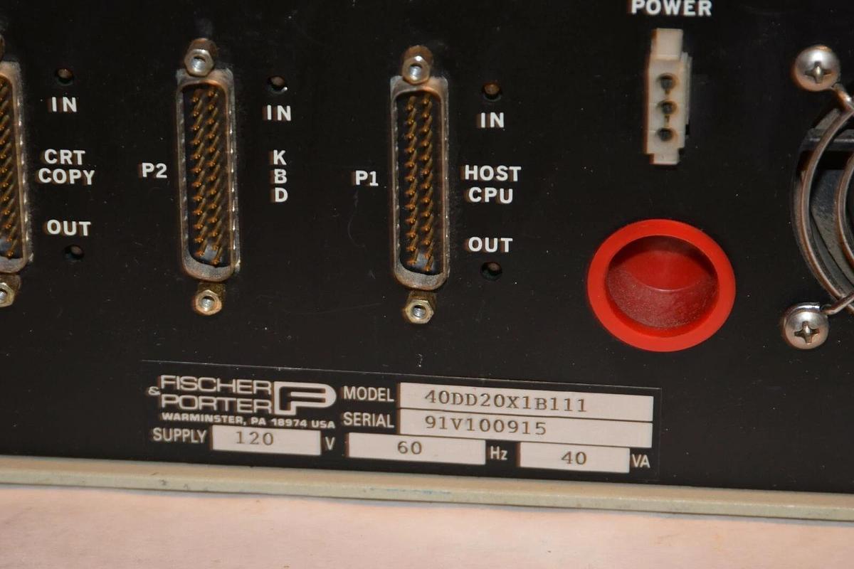 Used FISCHER & PORTER 40DD20X1B111 120V 60Hz 40VA 1A slo blo DCI System