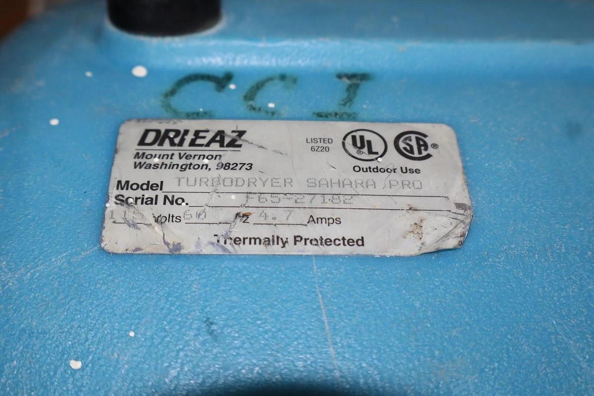 Used DRIEAZ SAHARA PRO F65-27182 4.7Amp 3-Speed Turbo Dryer