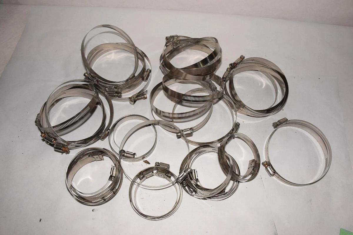 Used (Large Lot)  IDEAL 5" Stainless Steel , SS Hose Clamps