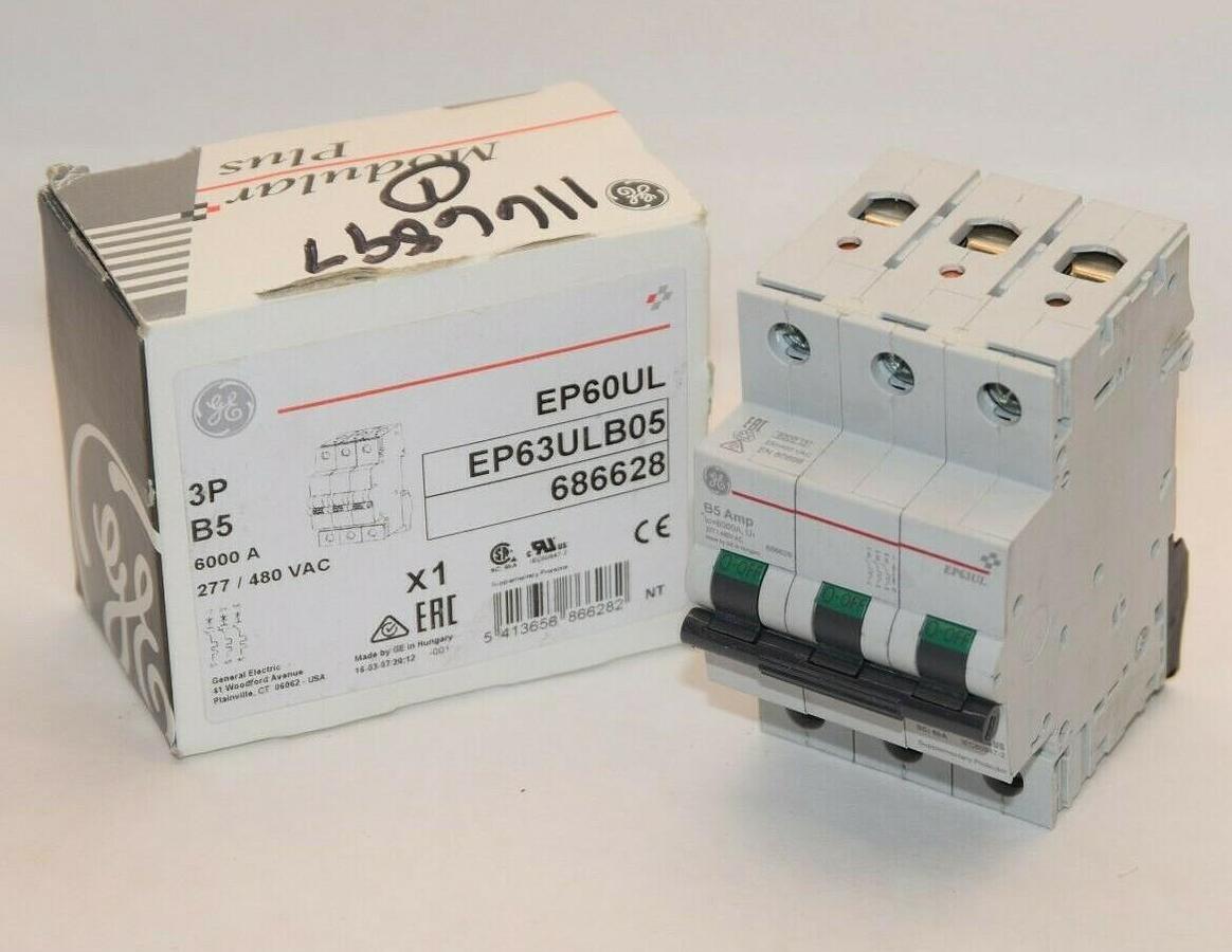 NEW) GE GENERAL ELECTRIC Breaker EP63ULB05  EP60UL B5 Amp 3P 6000A  277/480V