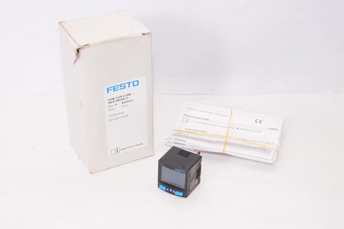 (NEW) FESTO SPAN-P10R-G18M-PNLK-PNVBA-L1 8035533 Pressure Sensor