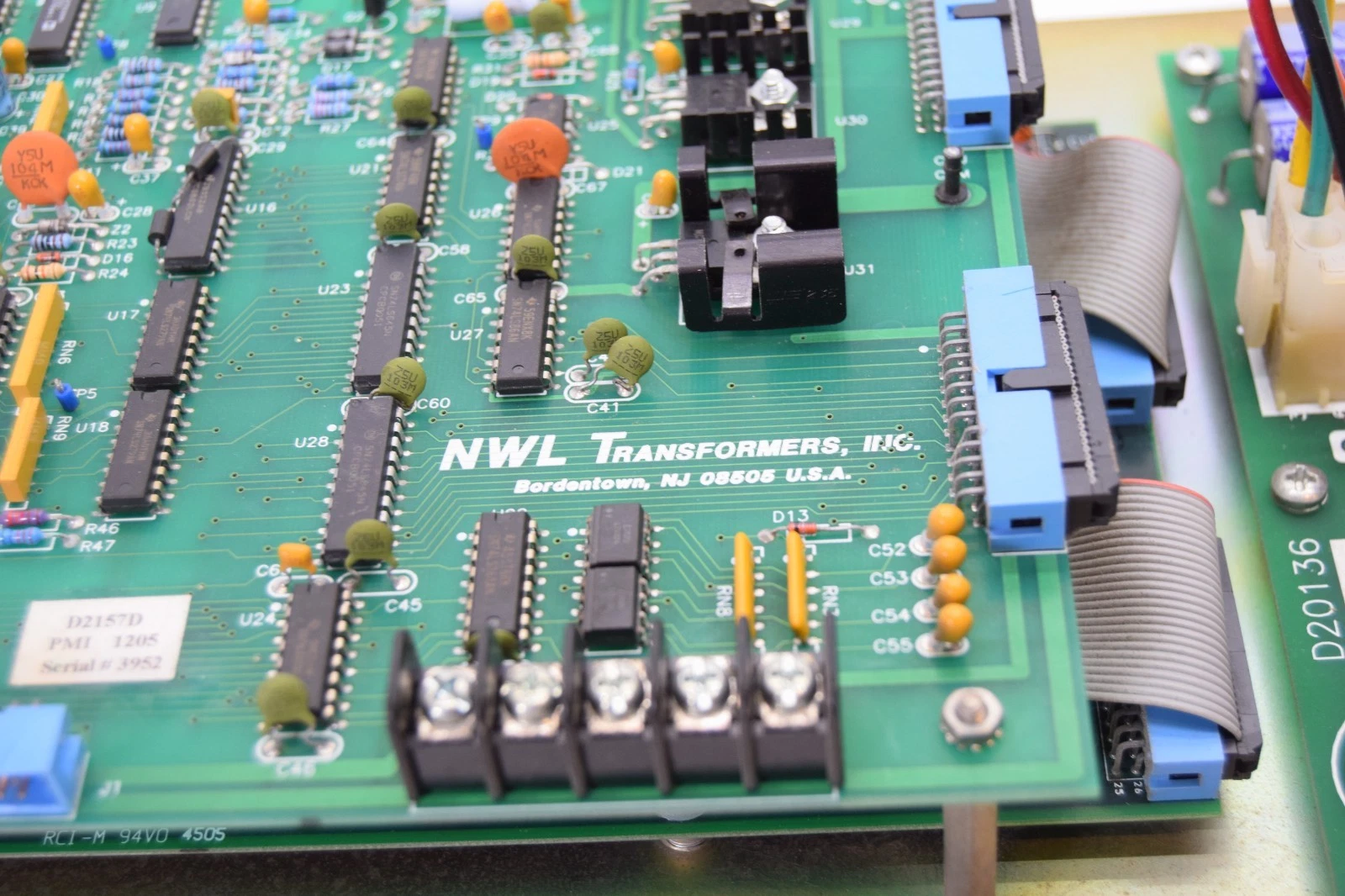 Used NWL Transformers Inc. D2157D Signal Optimizer PCB Circuit Board w/ D20136