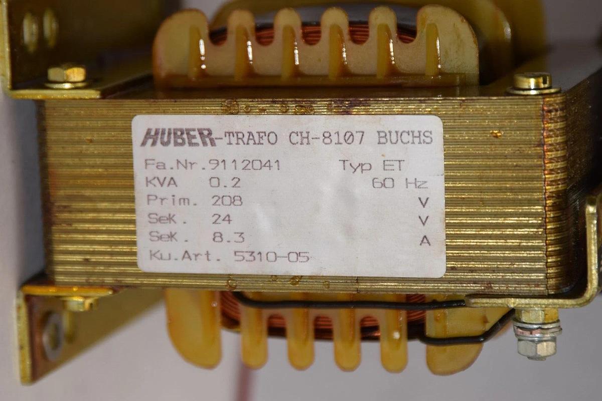 Used HUBER-TRAFO 9112041 , CH-8107 60Hz 0.2kVa Transformer