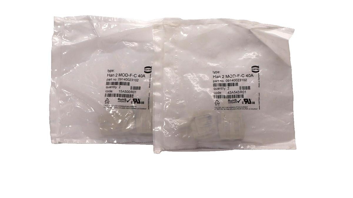 Harting Female Modular Connector Han MOD-F-C 40A 09140023102 (New - Lot of 4)