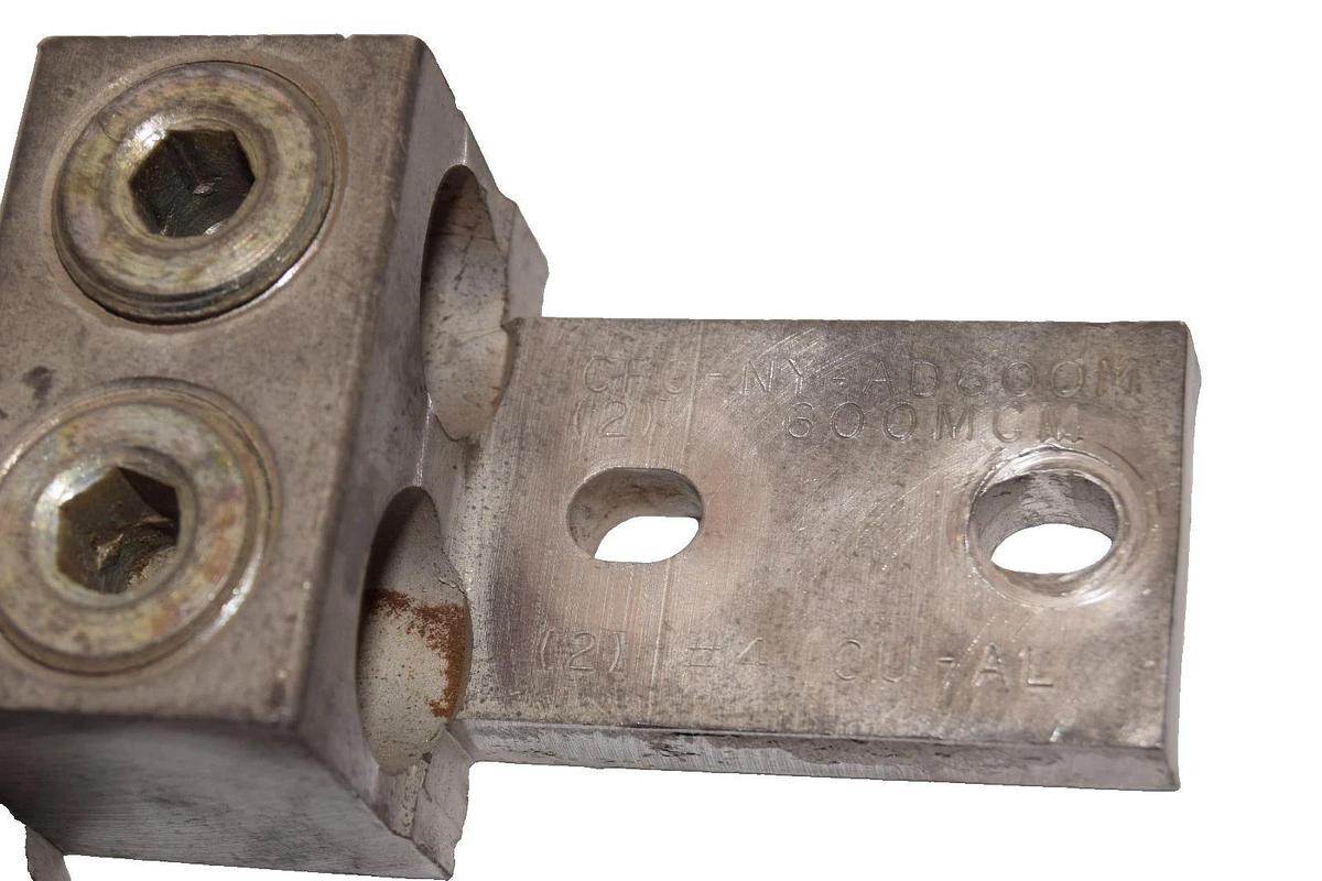 Used CFC-NY-AD600M 600MCM #4 CU-AL Double Mechanical Lugs (Lot of 2)