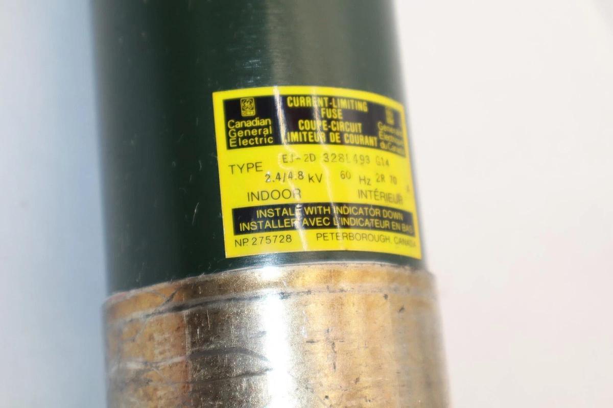 Used CANADIAN GENERAL ELECTRIC EJ-2D 328L493 G14 2.4/4.8kV 60Hz 70A Indoor Fuse