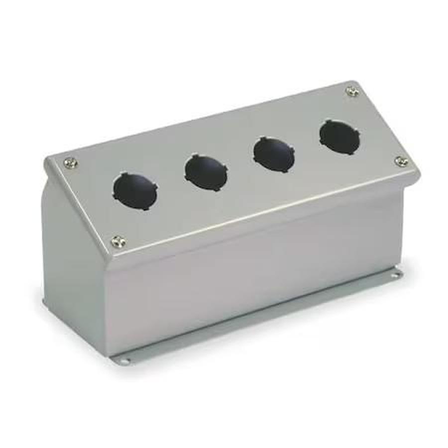(NEW) WIEGMANN, Wpba4, 4 Hole angled operator push button Electrical Enclosure