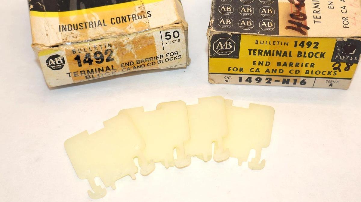 Allen Bradley Terminal End Barrier 1492-N16 Series A (New Lot of 44)