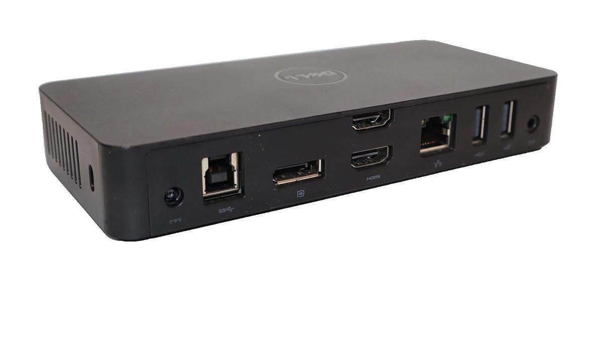 Used Dell D3100 4k DisplayLink Plug and Display Docking Station *No Power Cord*
