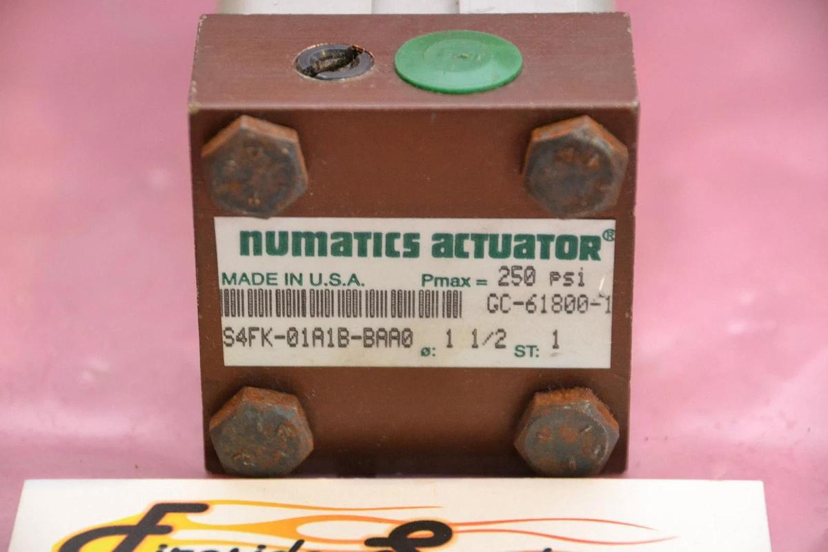 Used NUMATICS ACTUATOR S4FK-01A1B-BAA0 S4FK 01A1B BAA0 S4FK01A1BBAA0 1 1/2 BORE