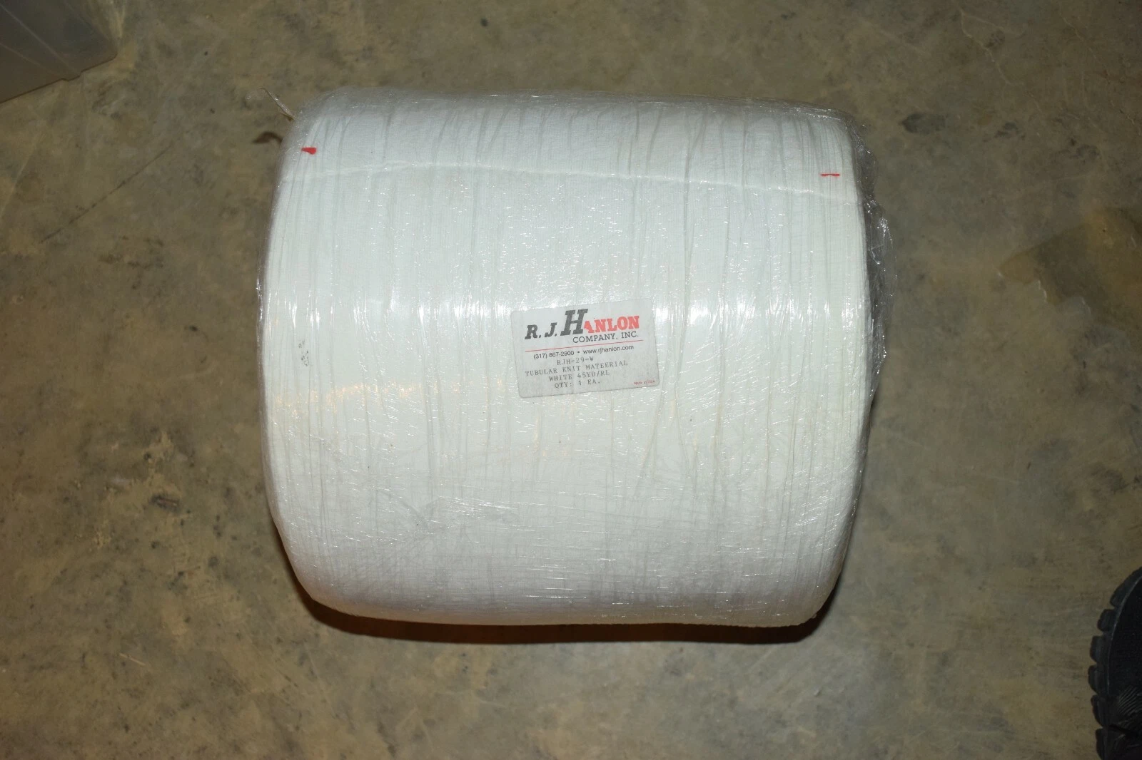 R.J.HANLON RJH-29-W 45yd ROLL TUBULAR KNIT MATERIAL Filter cloth Gun Cover tube