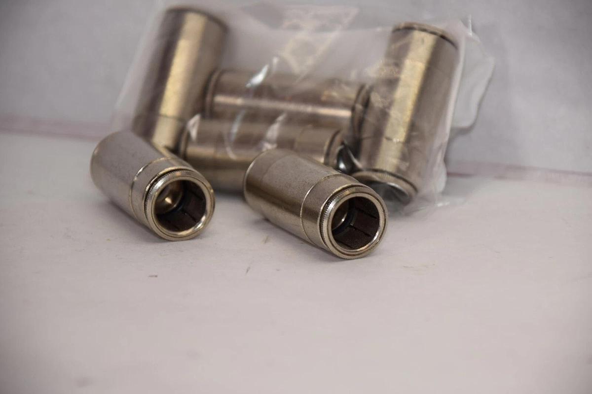 (NEW - Lot of 6) Stainless Push-to-Connect 1/2" Straight Fitting