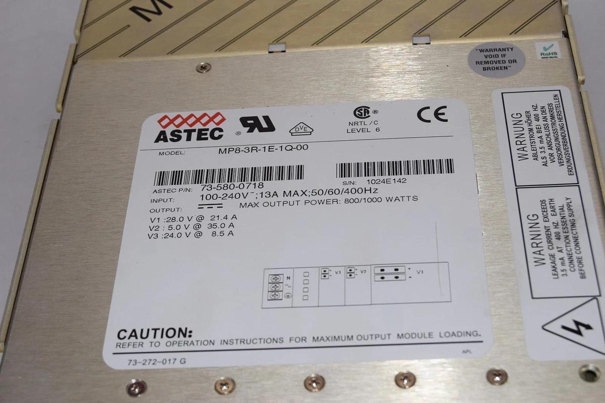 Astec MVP Power Supply MP8-3R-1E-1Q-00 Out: 1000w 73-580-0718 (New)