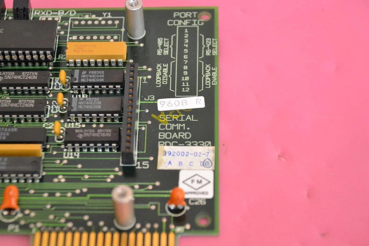 Used Bristol Babcock Serial Comm Communication Board 392002-02-7 Rev E BDC-3330