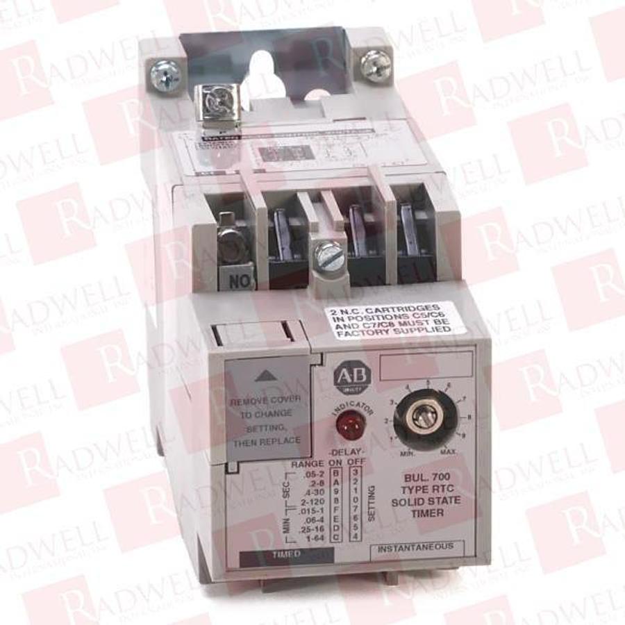 Used Allen Bradley 700 RTC Solid State Timer 700-RTC00110U1 Ser. A 110/120vac 120vdc