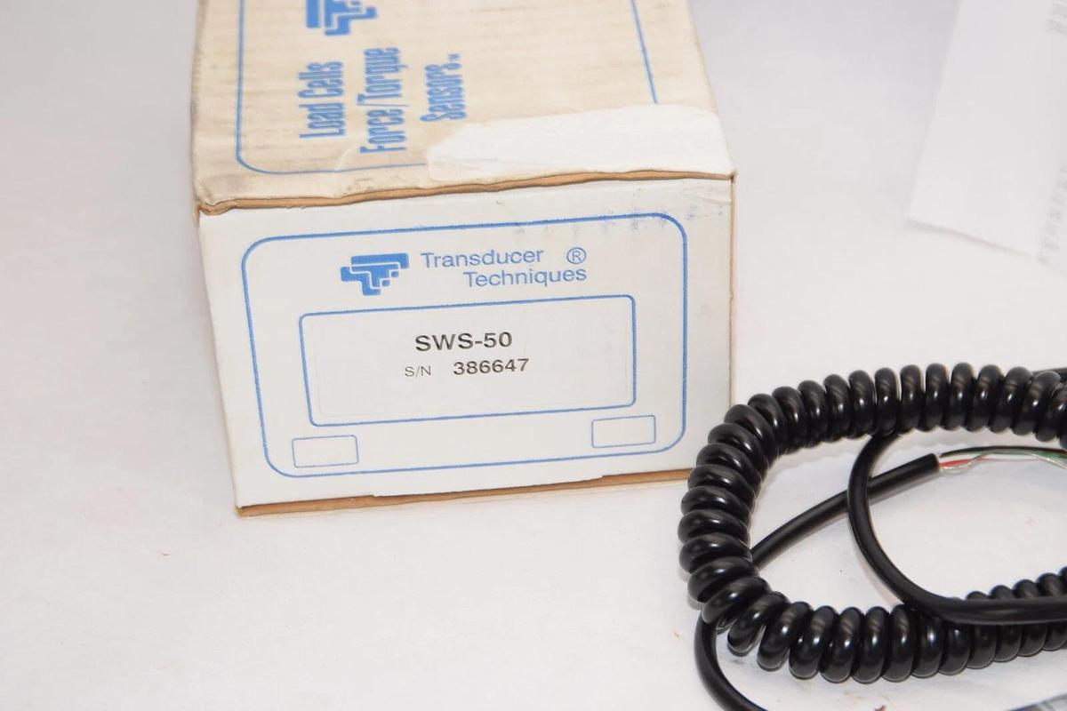 (NEW) TRANSDUCER TECHNIQUES SWS-50 Socket Wrench Torque Sensor 50' Lbs Capacity