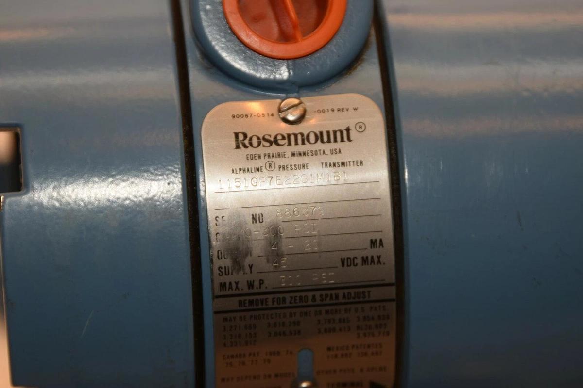 ROSEMOUNT Pressure Transmitter 1151GP7E22S1M1B1 with 119RTW11A13 (NEW)