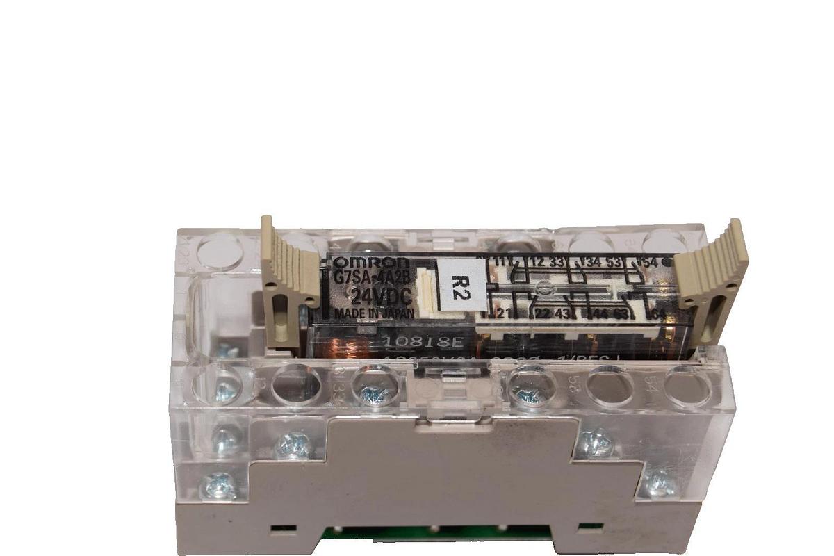 Used Omron P7SA-14F-ND, 24Vdc Safety Relay With G7SA-4A2B 24Vdc Module (Lot of 2)