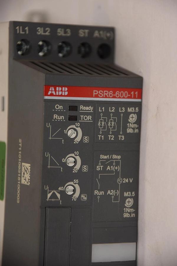 Used ABB PSR6-600-11 , PSR660011 , 1SFA896104R1100 24V Soft Starter