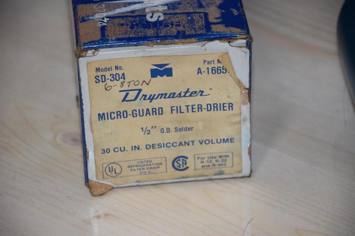 Drymaster A/C Filter Driere A16659 1/2" O.D. Solder SD-304 30 cu R-12 R-22 R-502