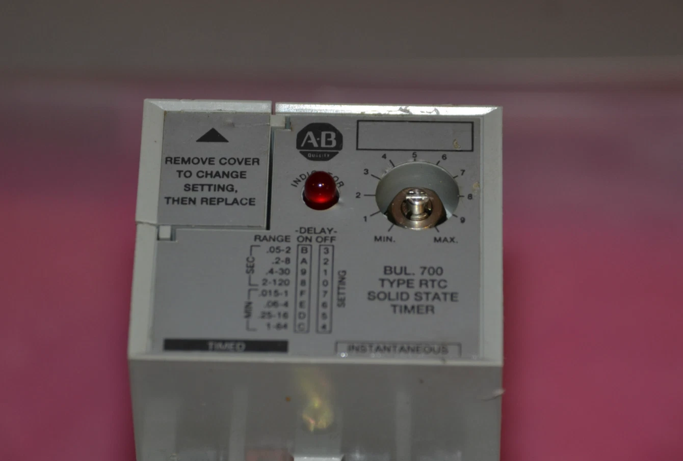 Used Allen Bradley 700 RTC Solid State Timer 700-RTC00110U1 Ser. A 110/120vac 120vdc