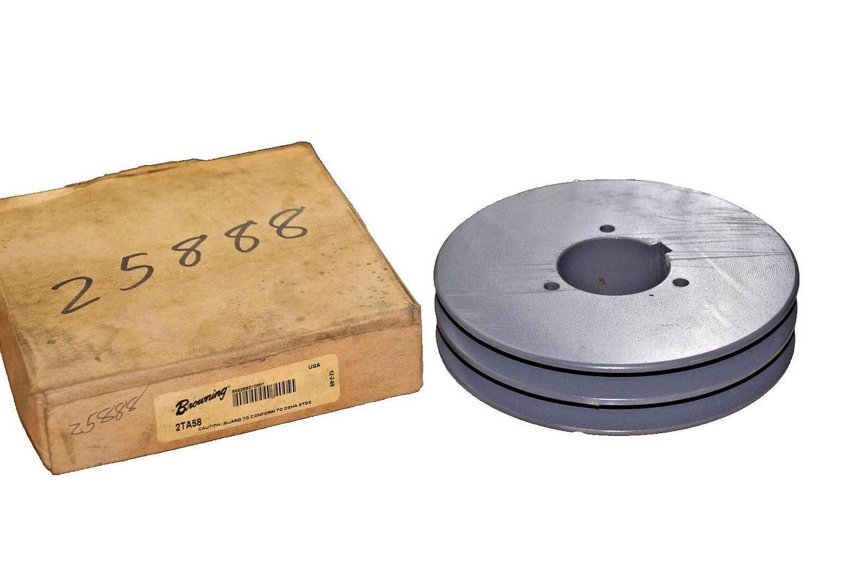 BROWNING Sheave V-Belt Pulley 2 Groove 2TA58 NEW