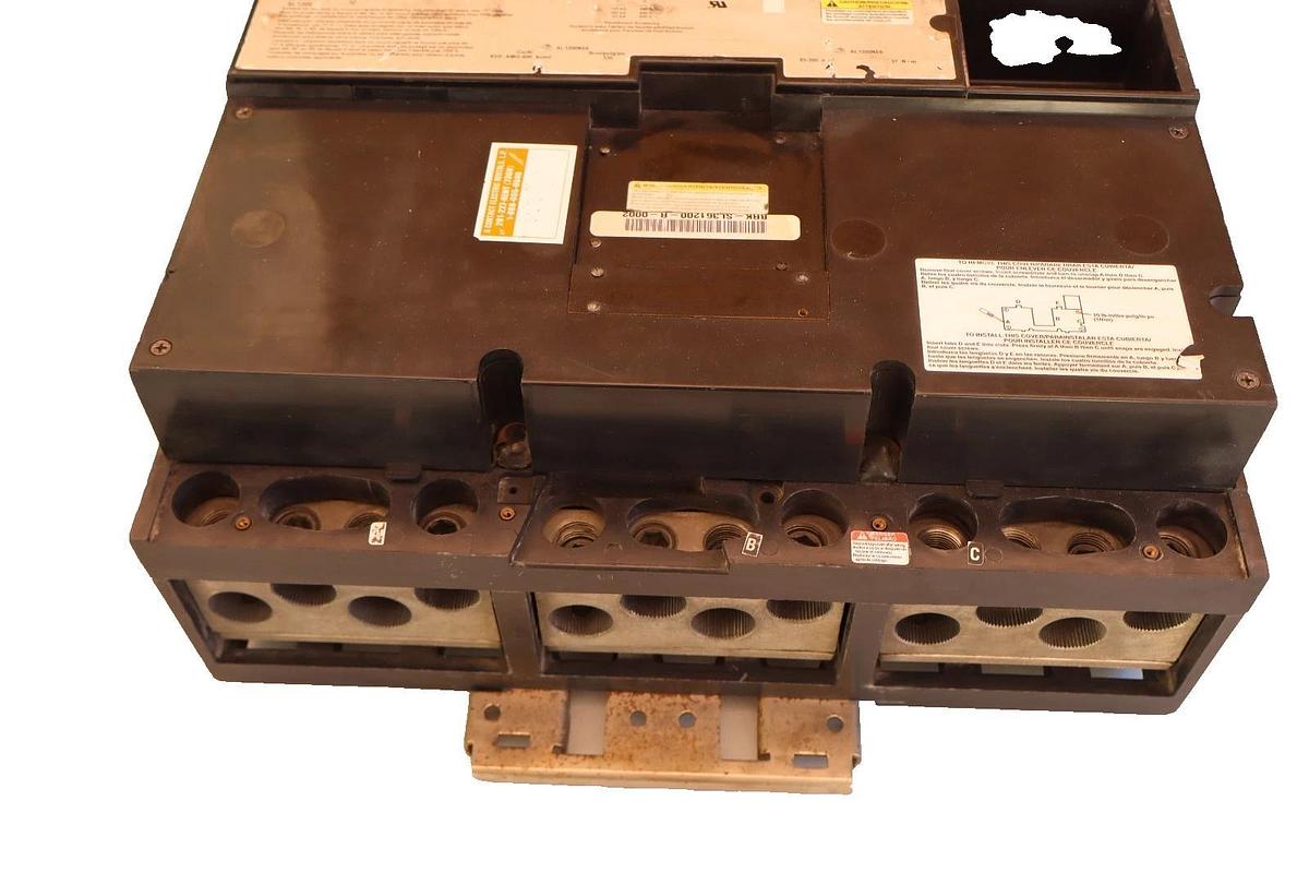 Used Square D 1200Amp SL1200 Circuit Breaker 1200A Frame 600V 3Pole (Missing Cover)