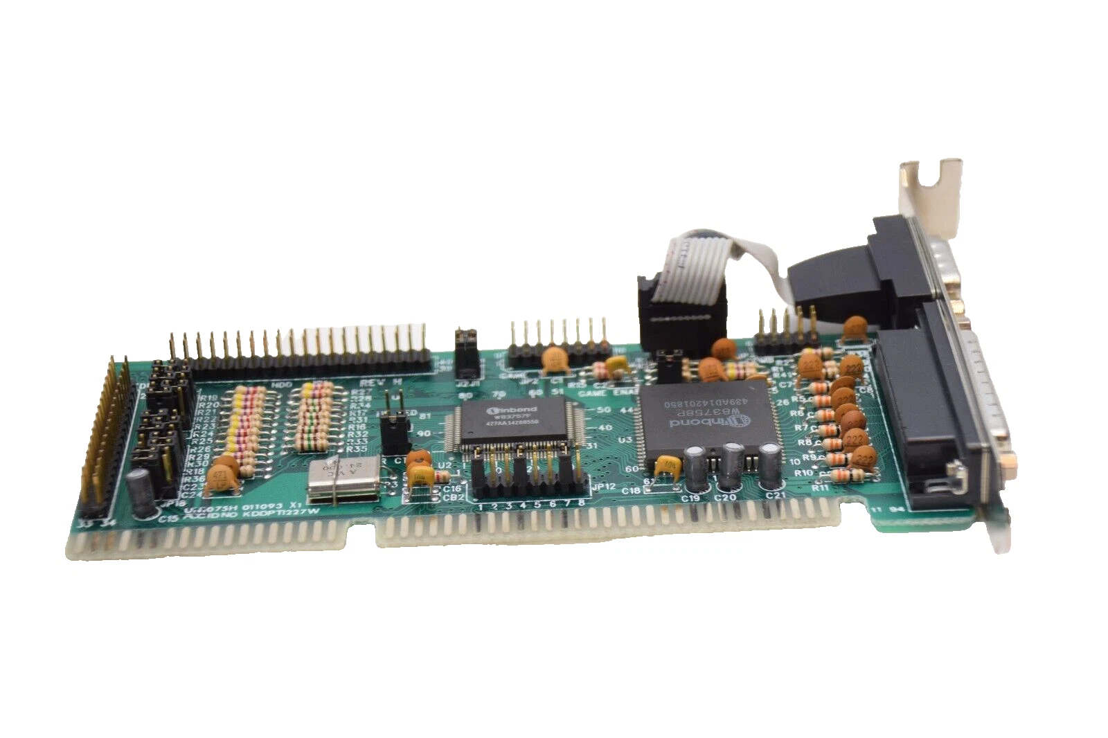 Used WINBOND KDDPT1227W , UN1075H , 011093 Parallel Serial Circuit Board Card
