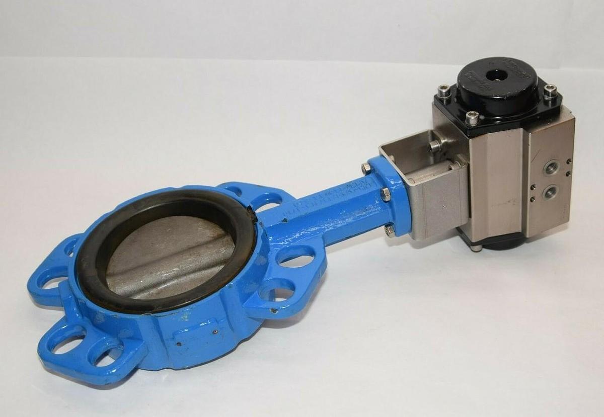 Used GOLD 6/10/16/JIS-5/10 4" Butterfly Valve Pneumatic Opener Tri-Matic TF24920