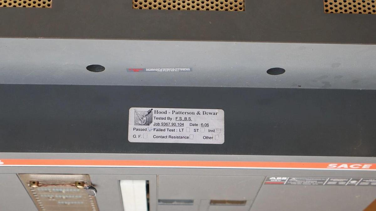 Used ABB Sace S8 S8V 1600A Circuit Breaker AG04002470 PR212/P P-3203  3p 240/480/600v