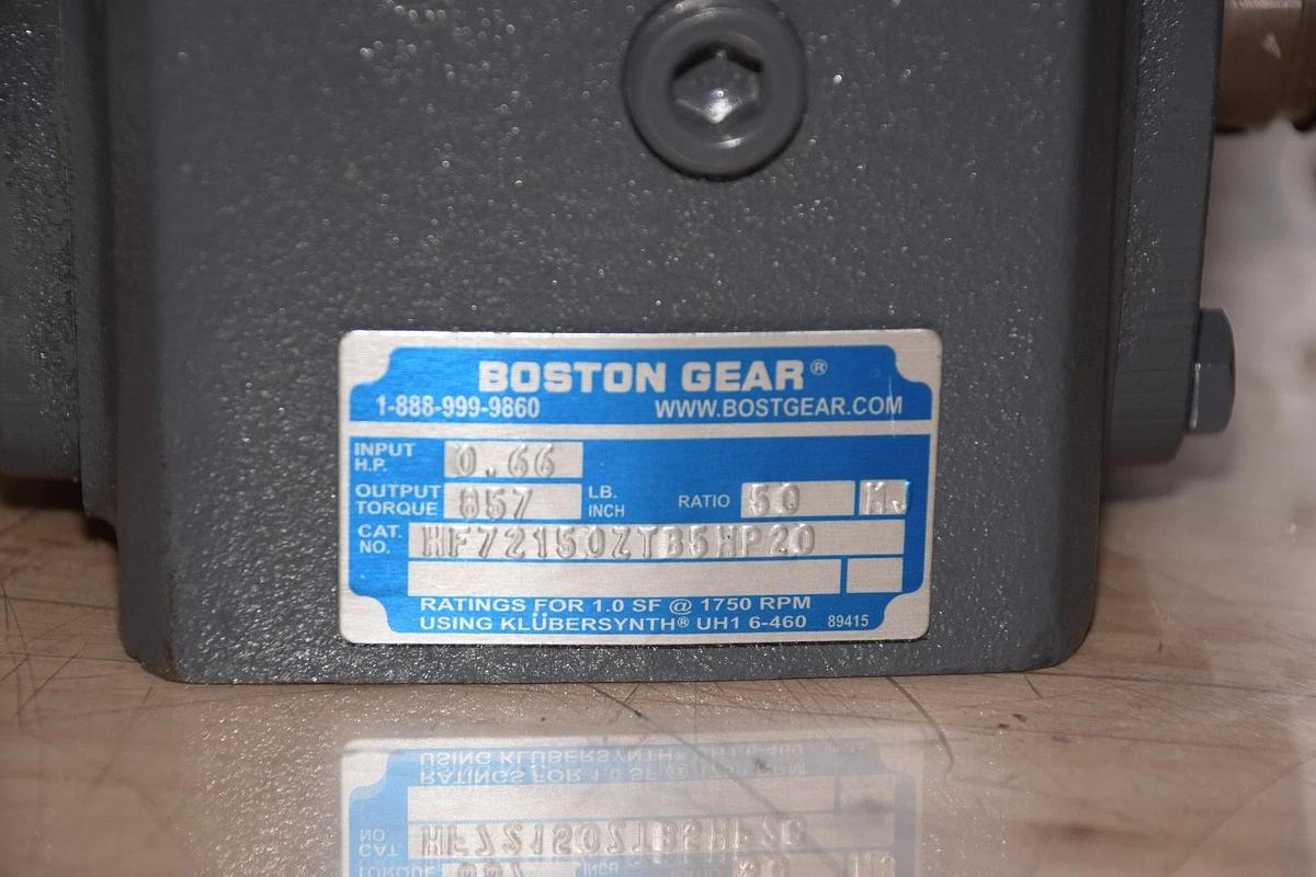 BOSTON GEAR HF72150ZTB5HP20 0.66HP GEAR REDUCER NEW