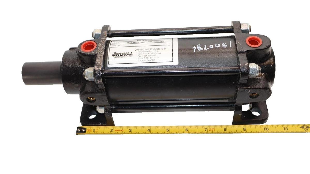 Royal / Westcoast Cylinders Inc. R3F4A2E1A1+4AW,W=2.188 Hydraulic Cylinder (New)