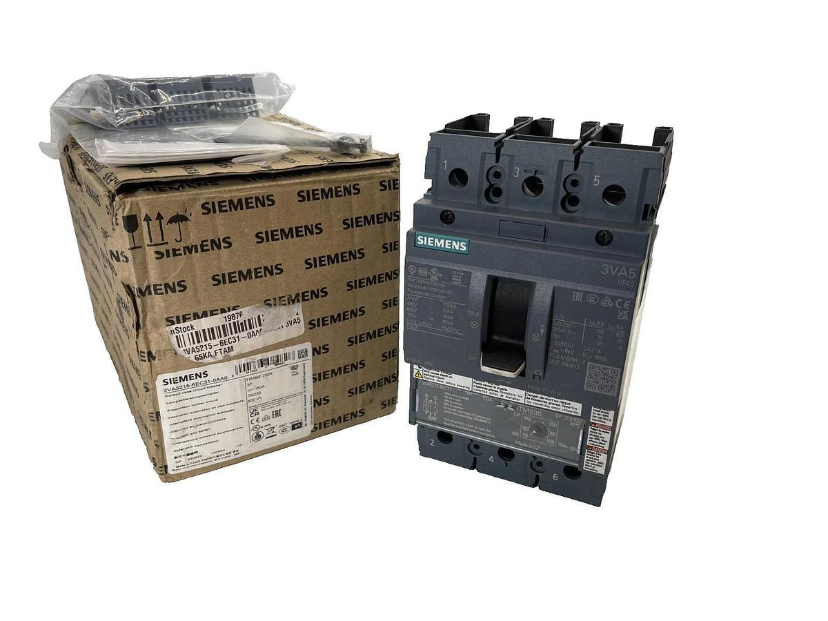 Siemens Circuit Breaker 3VA5215-6EC31-0AA0 3 pole 150 Amp 150a (NEW)