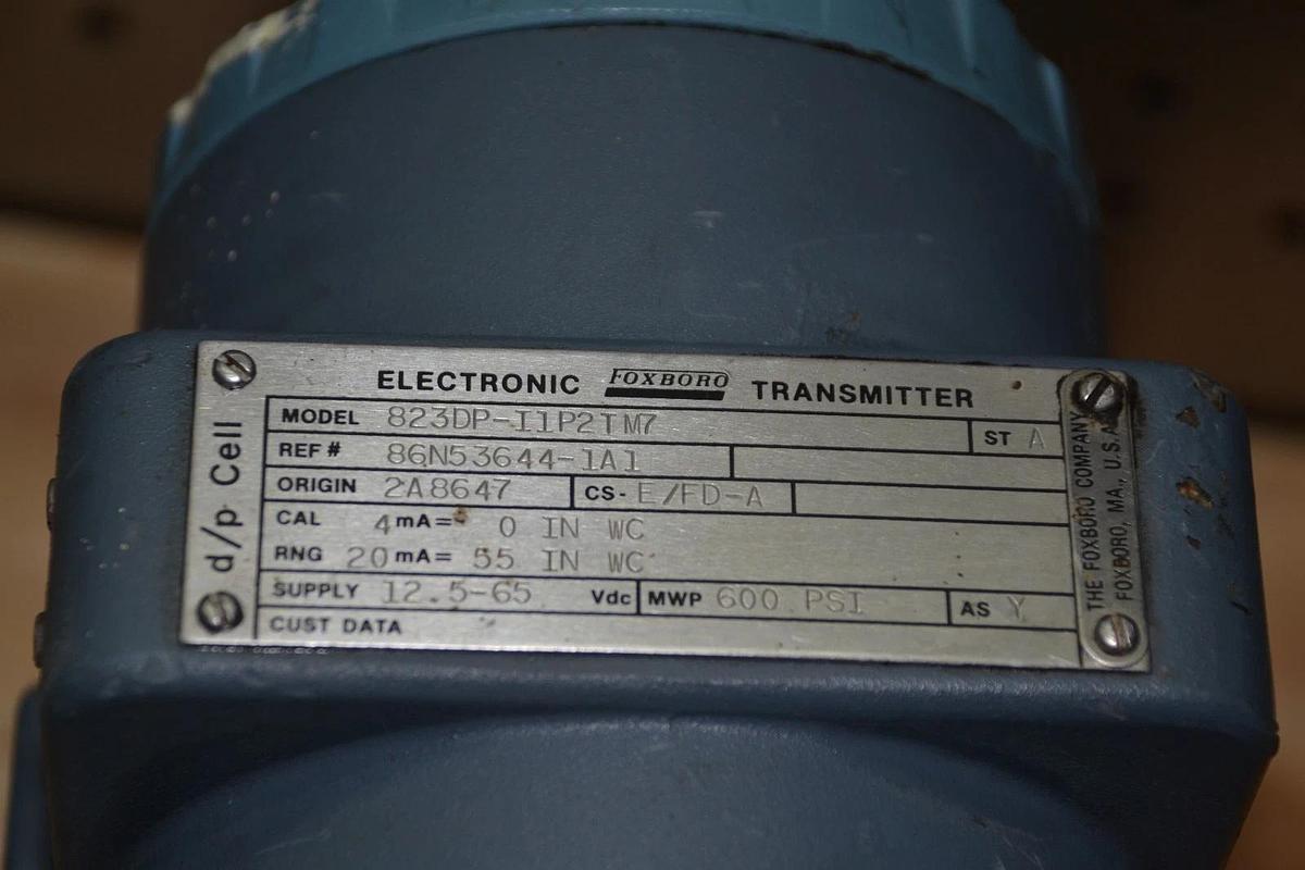 Used FOXBORO 823DP-I1P2TM7 823DPI1P2TM7 12.5-65 VDC 600psi TRANSMITTER
