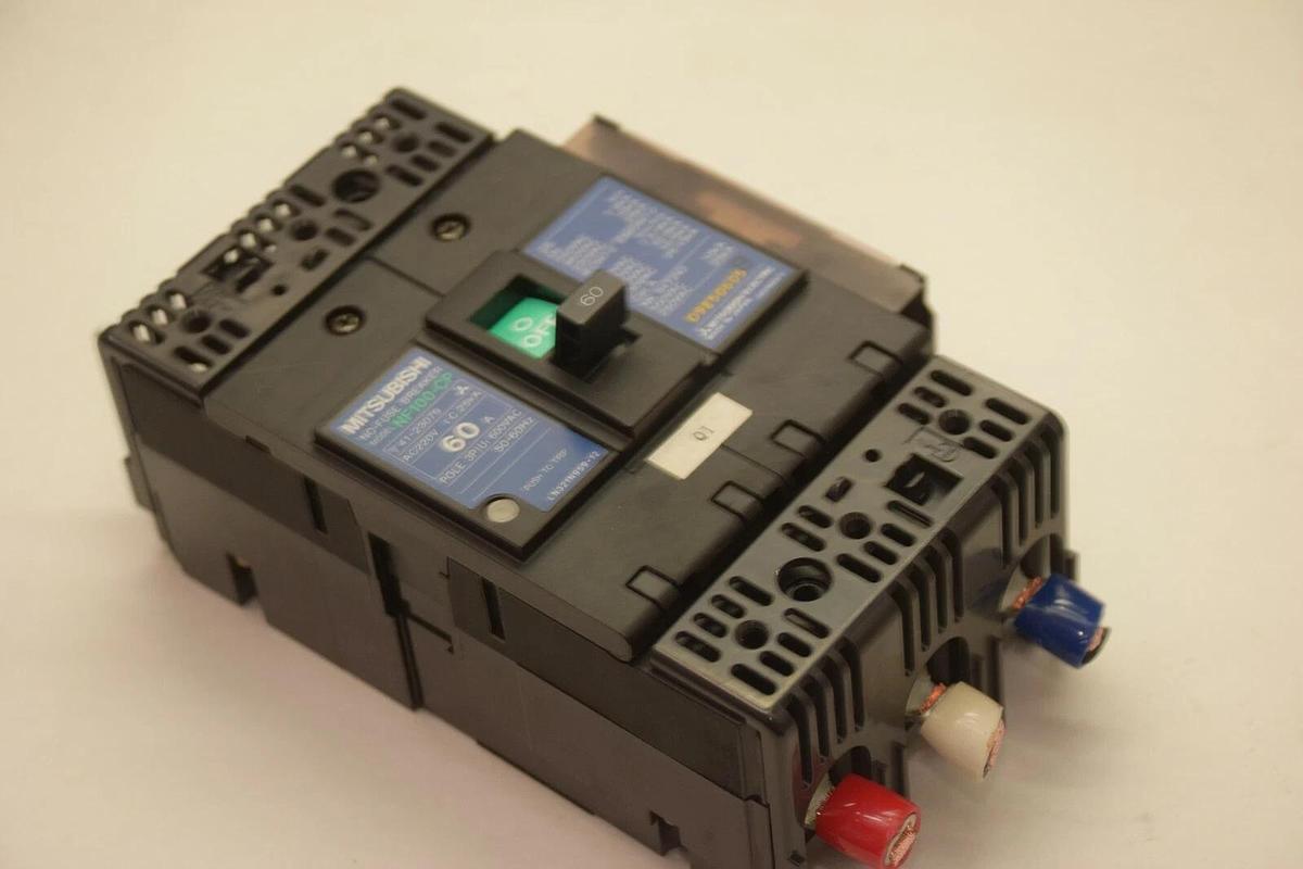 Used MITSUBISHI NF100-CP NF100CP 60AMP CIRCUIT BREAKER