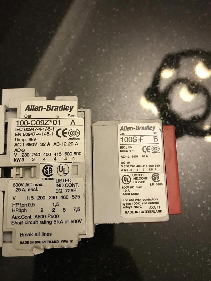 Used ALLEN BRADLEY 100S-C09DJ05C Contactor  100c09z as-is