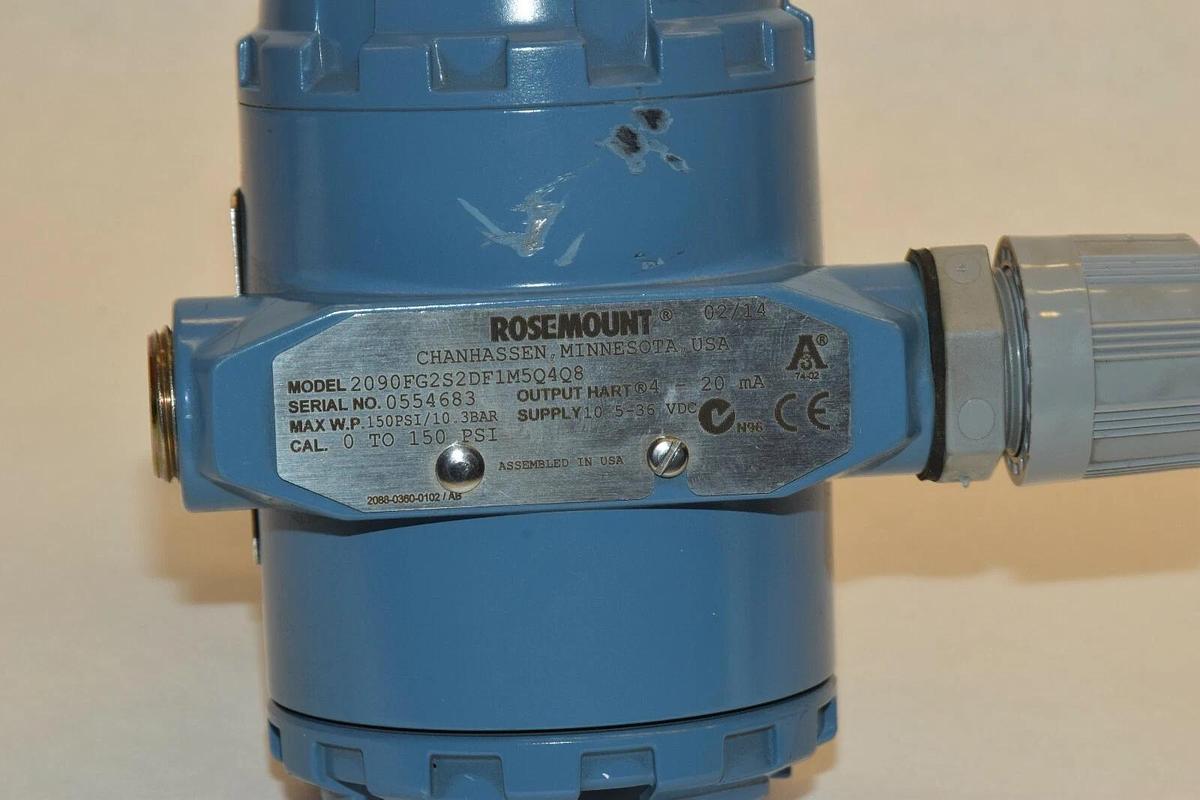 Used ROSEMOUNT 2090FG2S2DF1M5Q4Q8 Pressure Transmitter  2090F G2S2DF1M5Q4Q8