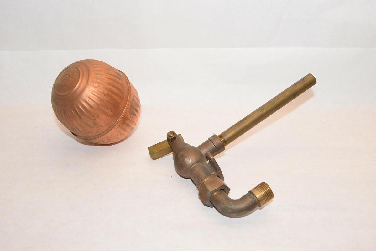 (New) FEDERAL 1/2" Brass Copper Float Ball Valve *Missing Rod for Float Ball*