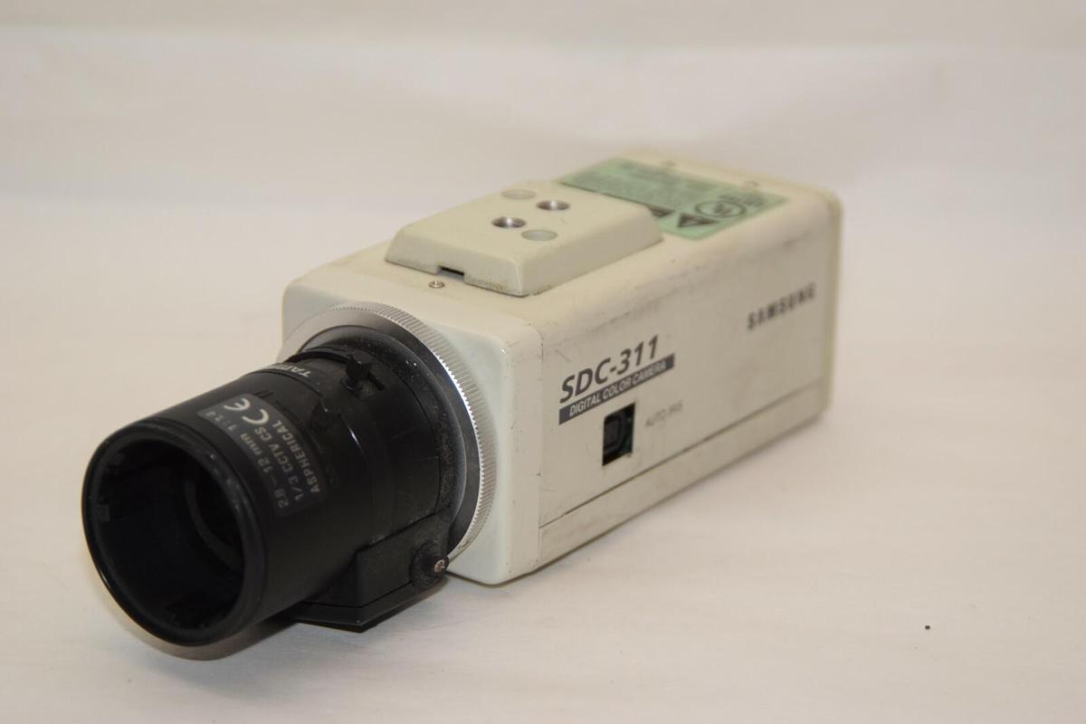 Used SAMSUNG SDC-311 SDC-311NA Digital Color Security Camera W/Tamron 2.8-12mm Lens