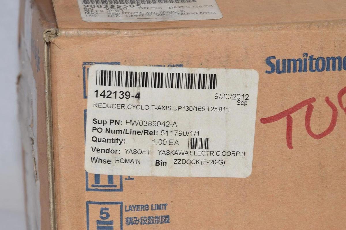 (NEW) SUMITOMO F2CS-A25-ZG10-59  HW9381640-A UP-50 R Axis Speed Reducer AD