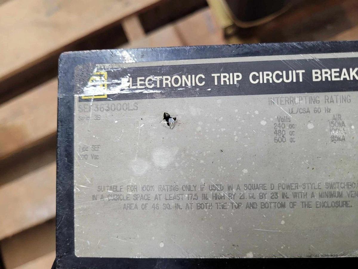 Used Square D SE Breaker 3000A 3000 Amp SEF363000LS 600v 3 Pole *As-is, READ*
