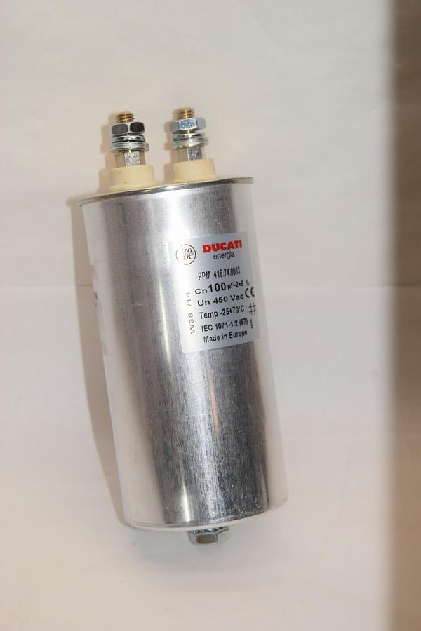 (NEW) DUCATI PPM 416.74.0013 100uF -2+8% 450Vac Capacitor