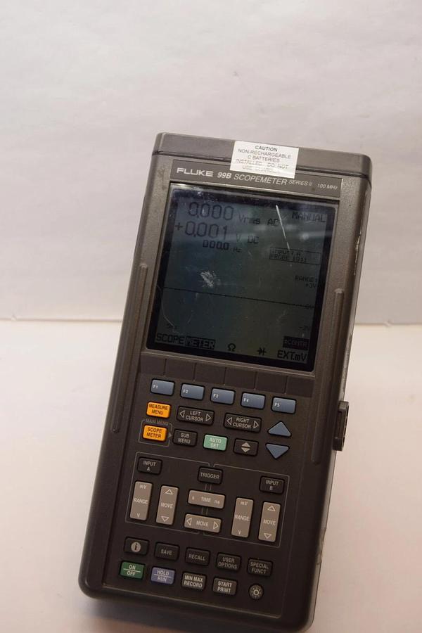 Used FLUKE 99B ScopeMeter Series II 100MHz Hand Held Oscilloscope *No AC Adapter